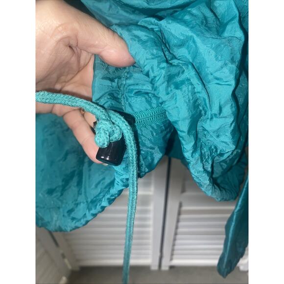 Vintage Honors Windbreaker Men’s Size XL Green Navy Hood 90’s Zip Front - Picture 5 of 9